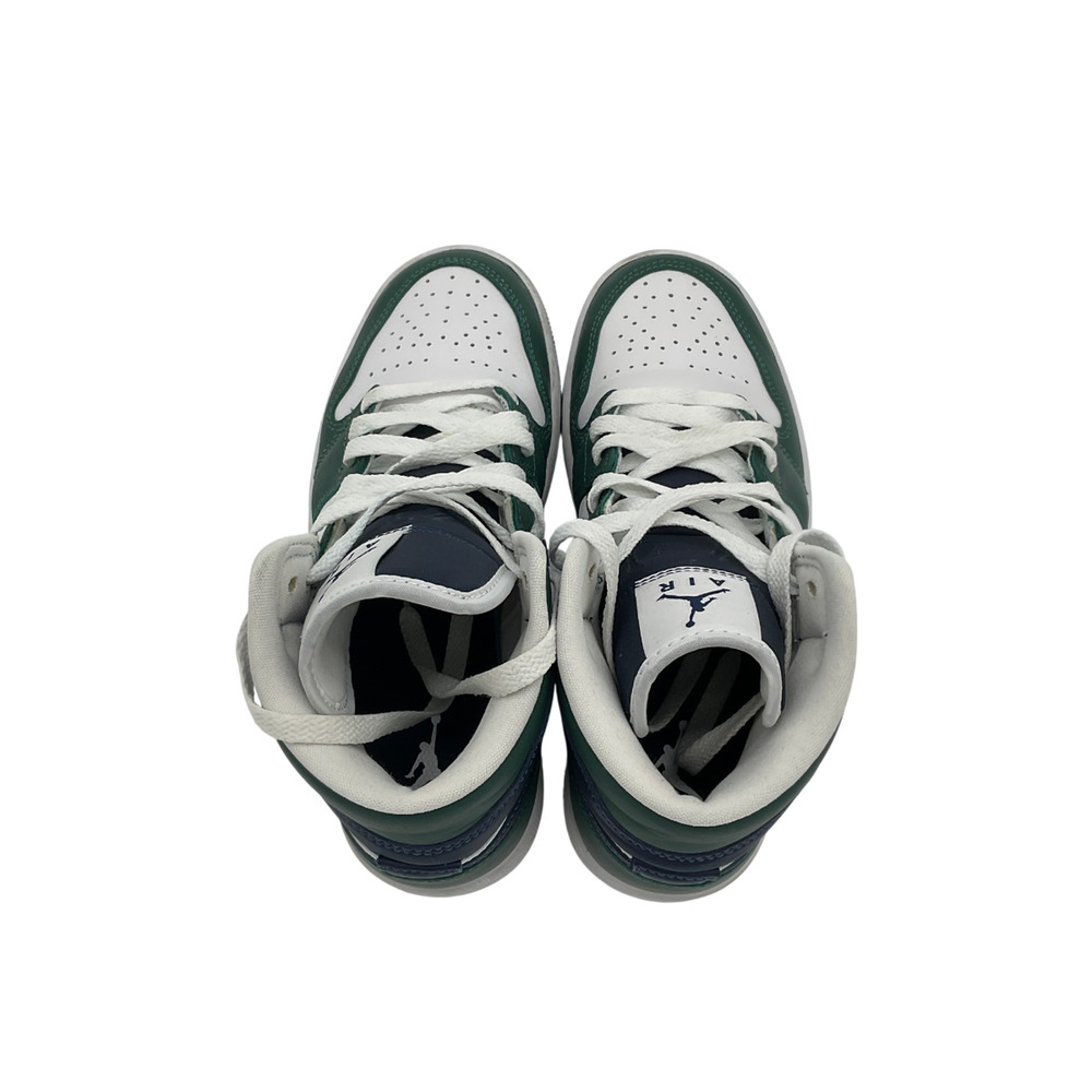 Nike Classic Green Air Jordan 1 Mid Sneakers Size 6.5 - Picture 5 of 8
